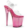 Pleaser - FLAMINGO808T Sandale à bride à la cheville, Pole dance chaussures - Chaussures de pole dance - Rose/Transparent Product image
